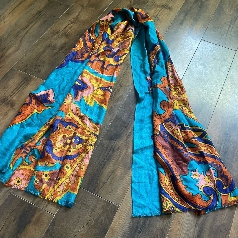 Collection Eighteen | Blues Browns and Golden Pashmina
